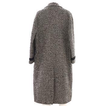 Gucci Women'S Button Up Belted Long Coat Tweed