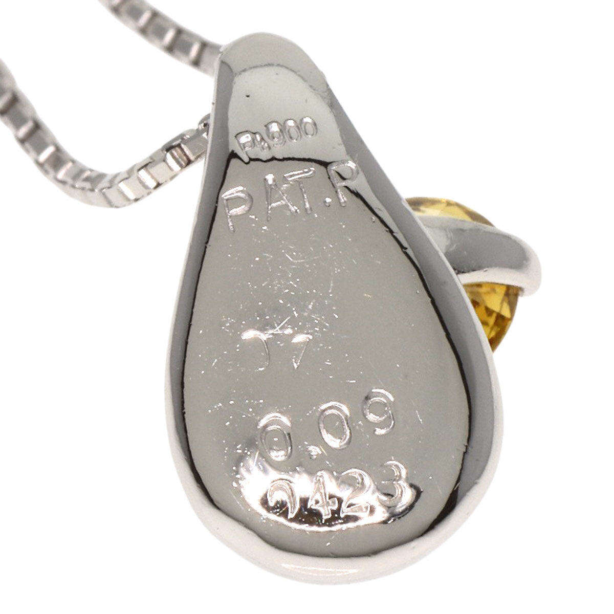 0.423ct Diamond Necklace Platinum PT900 PT850 5.9g