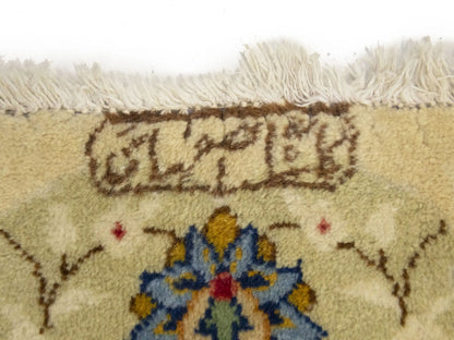 Semi-Antique Vintage Signed Handmade Wool Rug