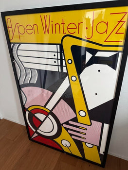 Poster Vintage Roy Lichtenstein-Aspen Winter Jazz Festival-1967-Pop Art