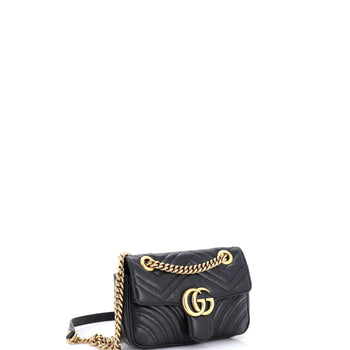 Gucci Gg Marmont Flap Bag Matelasse Leather Small