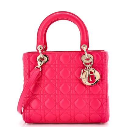 Christian Dior Lady Dior Bag Cannage Quilt Lambskin Medium