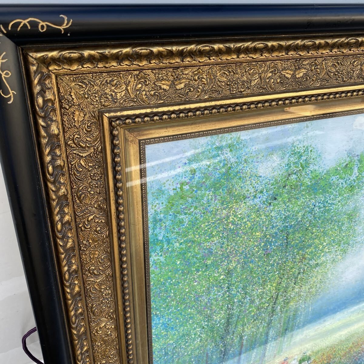 Andr Ingres "Spring Walk In Flower Field" 1996 Oil Painting Large 40F Signed