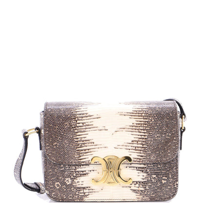 Celine Triomphe Shoulder Bag Lizard Teen
