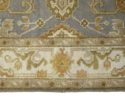 Handmade Classic Oushak Chobi Rug Floral Design
