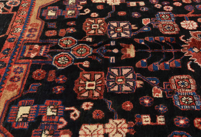 Tribal floral vintage oriental rug 5x8 ft handmade farmhouse entryway carpet