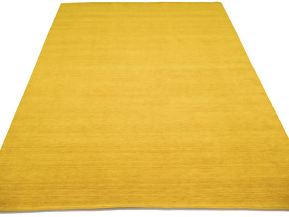 Solid Design Hand-Loomed 9X12 Gabbeh Wool Rug