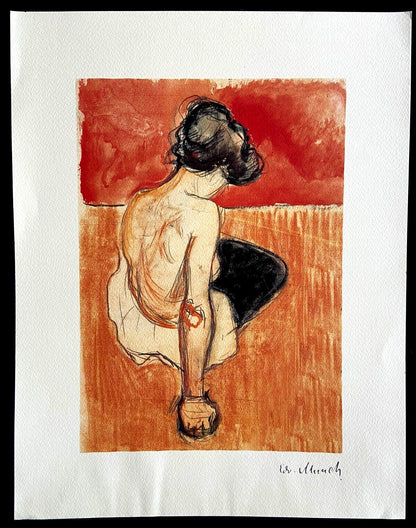 Edvard Munch Museum Lithograph Coa Numbered