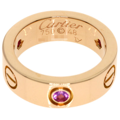 Cartier Ring Love Ring Pink Sapphire # 48 K18
