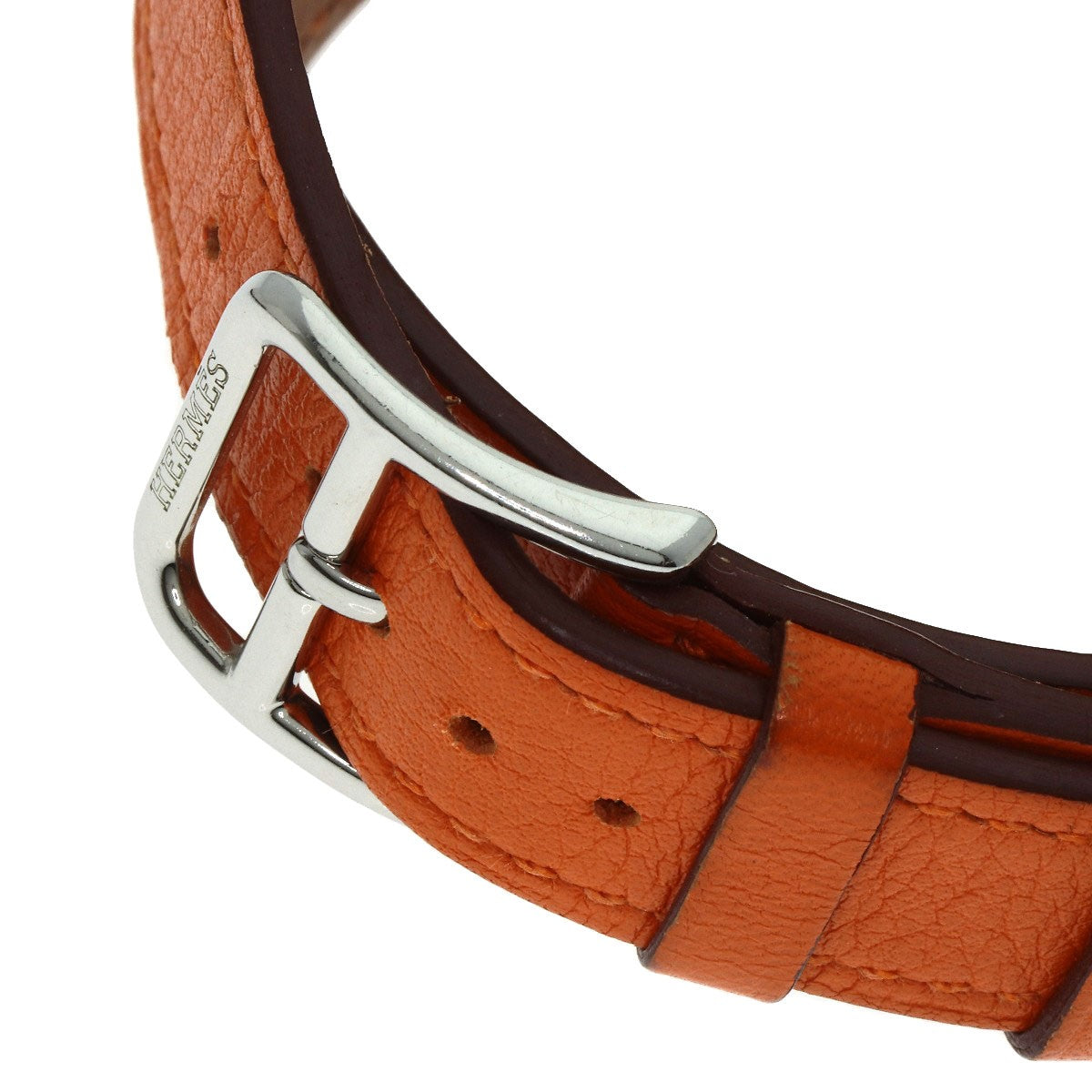 Leather HERMES H watch Deburuturu Watches HH1.210 Stainless Steel/