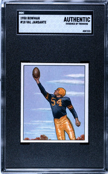 Val Jansante 1950 Bowman Card #18 (Sgc Authentic)