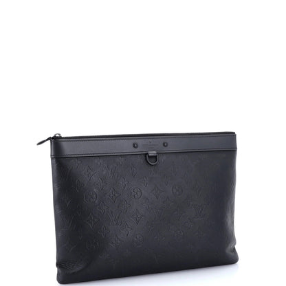 Louis Vuitton Discovery Pochette Monogram Shadow Leather Gm