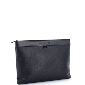 Louis Vuitton Discovery Pochette Monogram Shadow Leather Gm