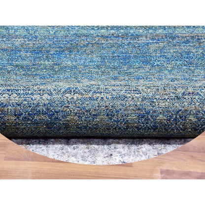 10'X10' Green 100% Wool Hand Knotted Kohinoor Herrita Round Oriental Rug