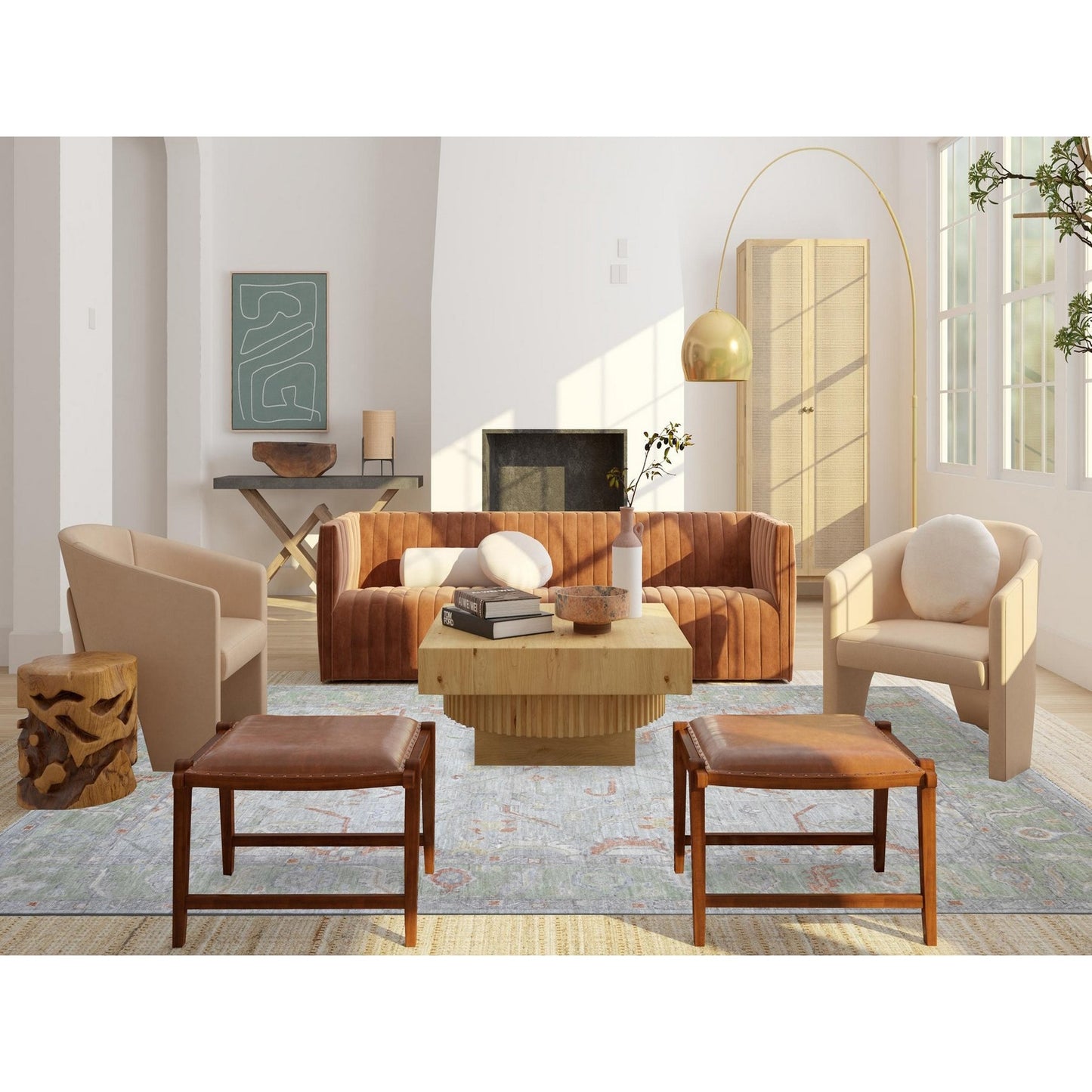 8'10"X12' Platinum Gray Afghan Angora Oushak Natural Dyes Oriental Rug