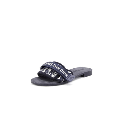 Christian Dior Women'S Dio(R)Evolution Slide Sandals Oblique Fabric
