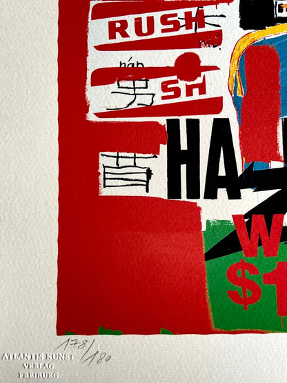 Jean-Michel Basquiat Lithograph Coa Signed Numbered. Joan Mir