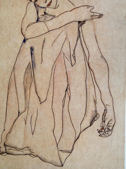Egon Schiele Lithograph C.O.A. Signed In Pen Numbered By Hand In Pencil 180 Es