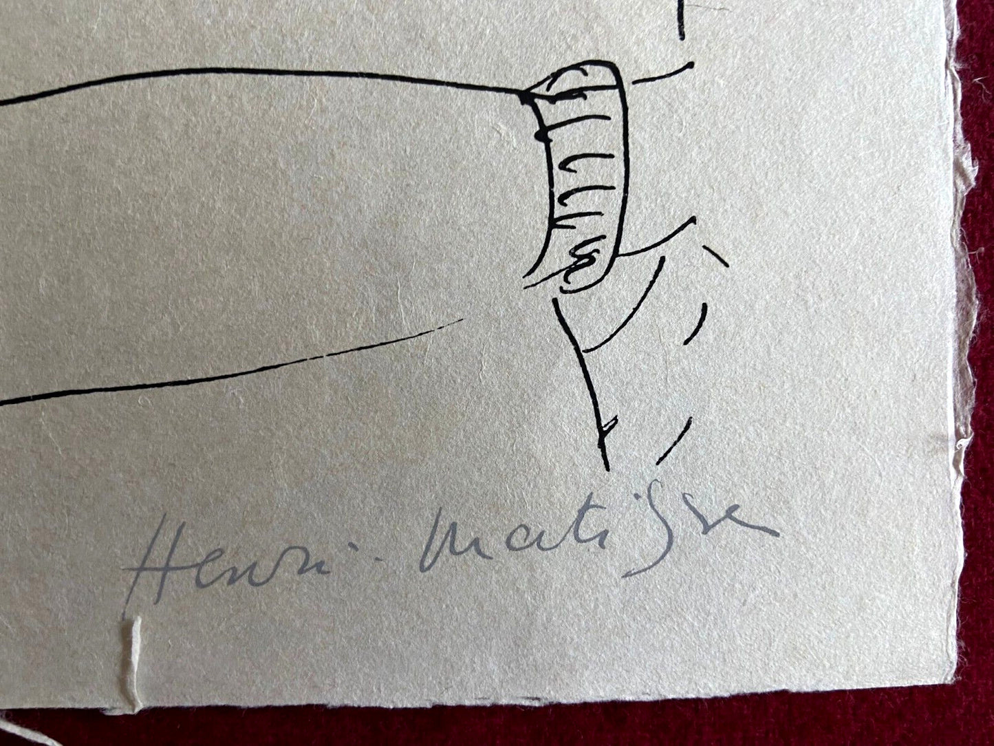 Henri Matisse Lithograph Coa Contract Signed By Hand Numbered In Pencil