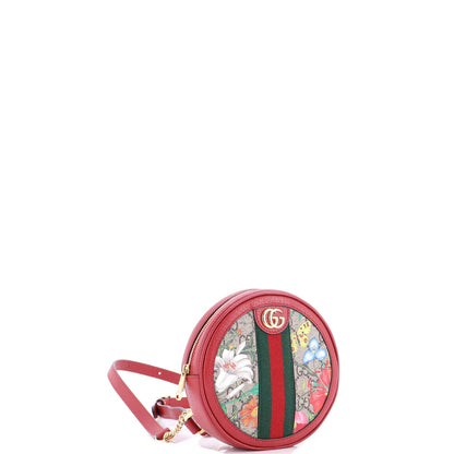 Gucci Ophidia Round Backpack Flora Gg Coated Canvas Mini