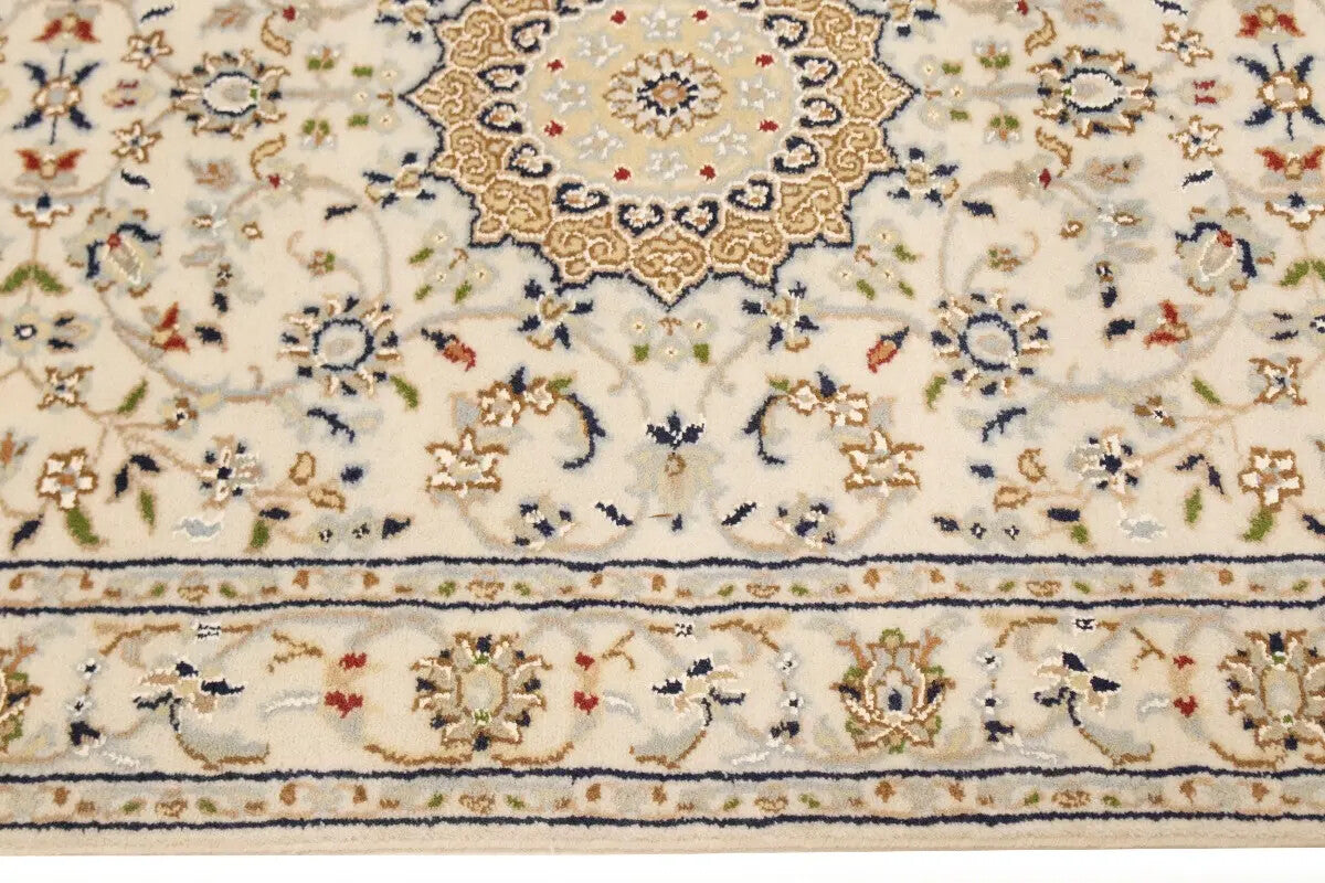 Extra Fine Floral Indo-Nain Runner Rug Oversized