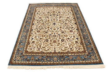 Rare Handmade Kirman Floral Design Rug Oriental