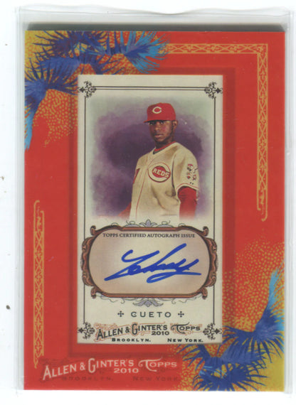 2010 Topps Allen & Ginter Johnny Cueto Card