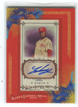 2010 Topps Allen & Ginter Johnny Cueto Card
