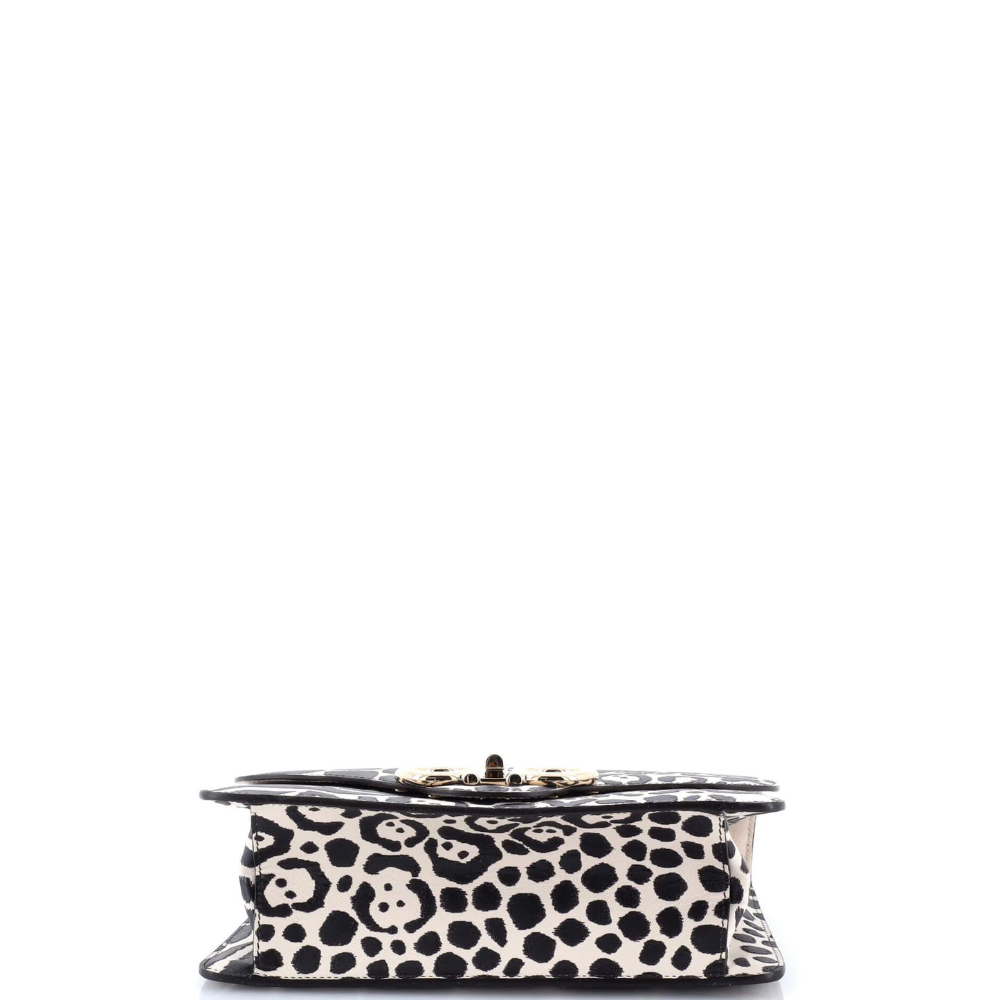 Salvatore Ferragamo Gancini Turnlock Flap Bag Printed Leather Medium