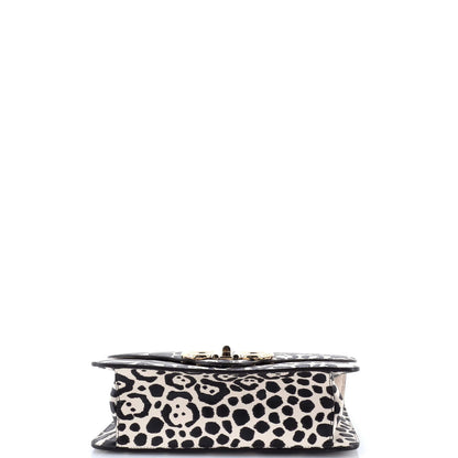 Salvatore Ferragamo Gancini Turnlock Flap Bag Printed Leather Medium