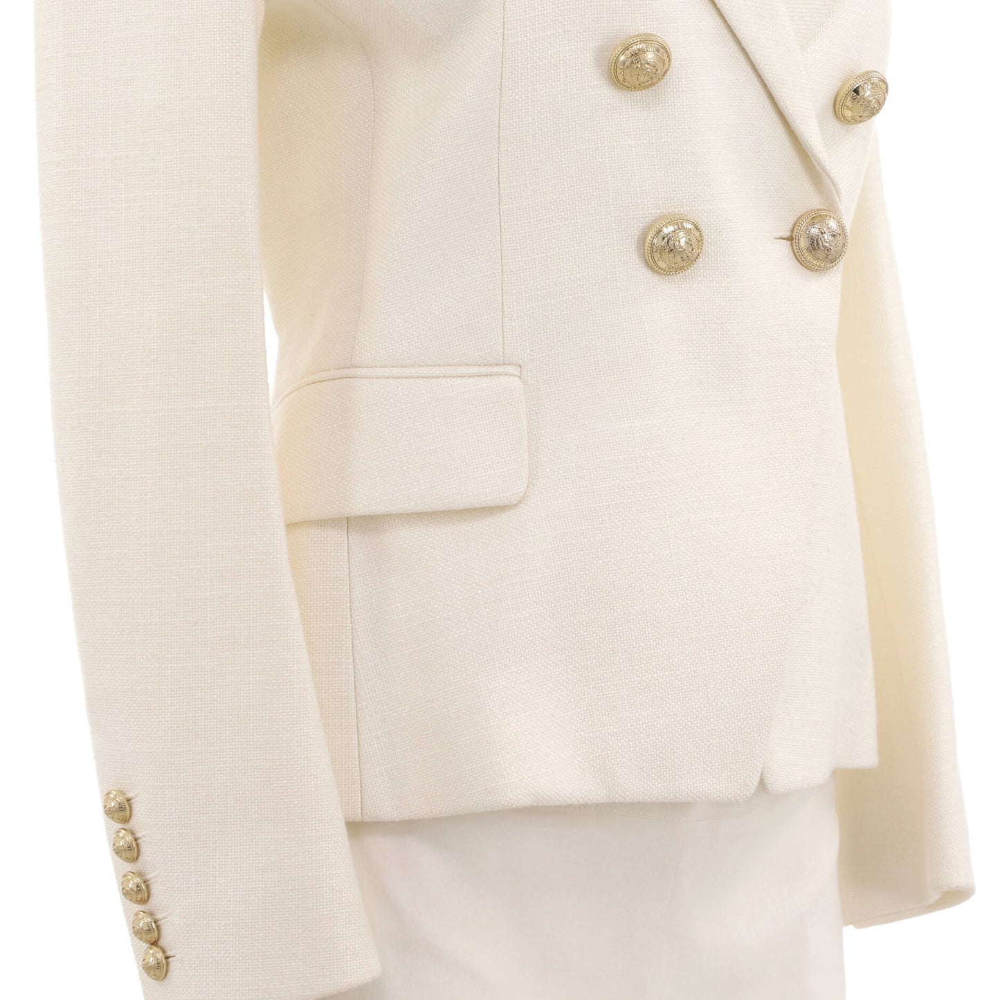 Balmain Women'S Double Breasted Blazer Viscose