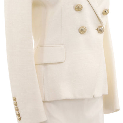 Balmain Women'S Double Breasted Blazer Viscose