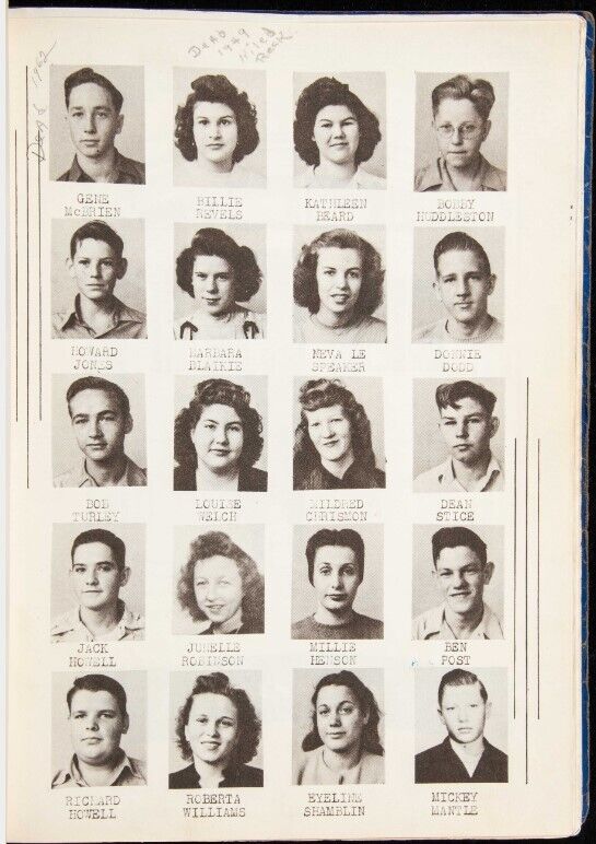 1947 Commerce High School Yearbook Mickey Mantle