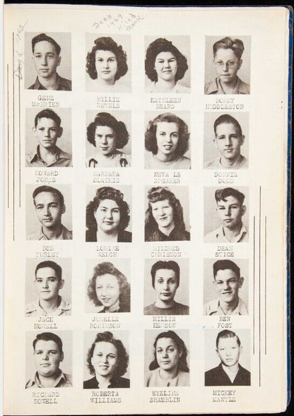1947 Commerce High School Yearbook Mickey Mantle