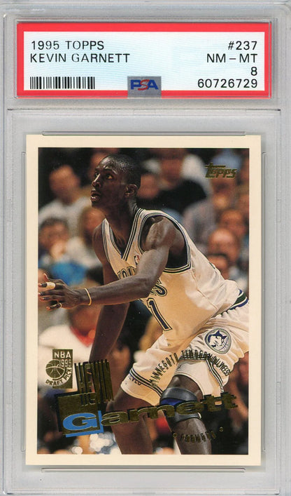 Kevin Garnett 1995 Topps Card #237 (Psa Nm-Mt 8)