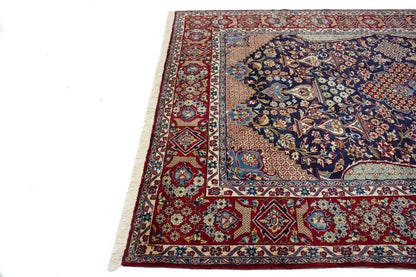 Vintage Oriental Rug Classic Floral Geometric