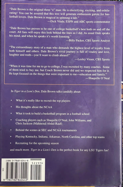 Dale Brown Autographed Tiger In A Lion'S Den Book