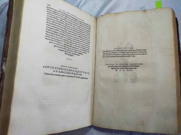 1531-1534 Froben Gregorius Nazianzen Orationes & Irenaeus Erasmus Editio Vellum