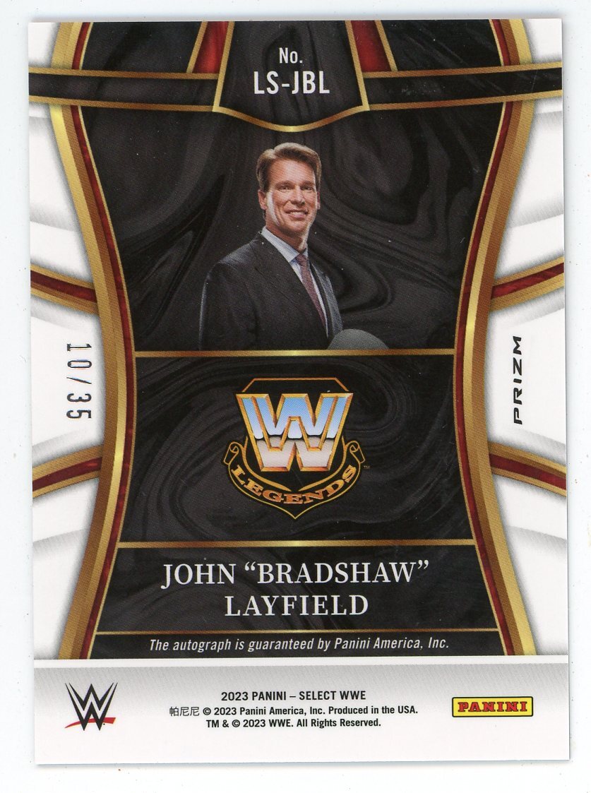 John "Bradshaw" Layfield 2023 Panini Select Autographed #Ls-Jbl