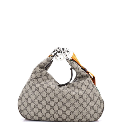 Gucci Attache Shoulder Bag Gg Coated Canvas Medium