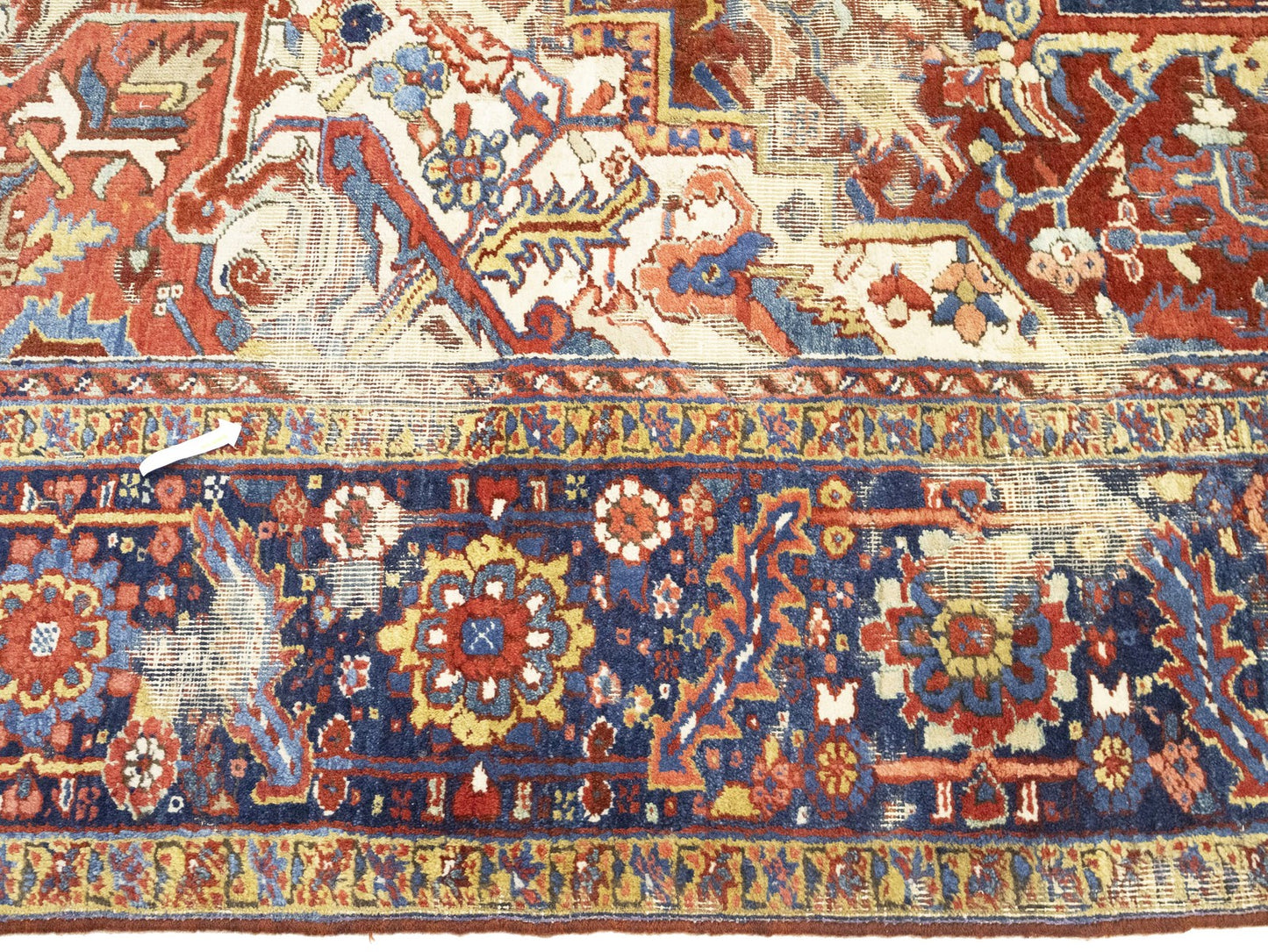 Semi-Antique Hand-Knotted Oriental Rug Large Red
