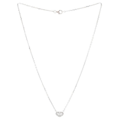 Cartier C Heart De Cartier Pendant Necklace 18K White Gold With Diamonds