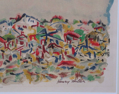 Henry Miller Lithograph Landscape Art signed ED 44/ 120 Framed Collectible Print