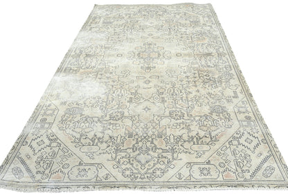 Antique Distressed Oriental Rug Classic Floral