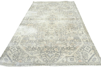 Antique Distressed Oriental Rug Classic Floral