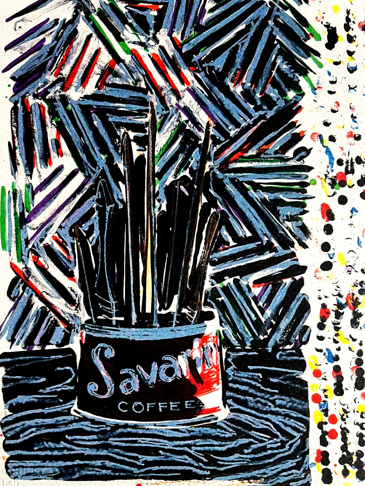 Jasper Johns Lithograph Coa Signed Op Numbered By Hand -180 Ex