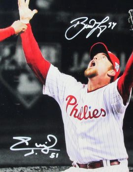 Brad Lidge/Carlos Ruiz Dual-Autographed 16X20