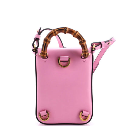Gucci Bamboo Top Handle Backpack Leather Mini