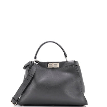Fendi Selleria Peekaboo Bag Rigid Leather Regular