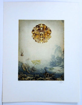 Jorg Schmeisser 1975 Butterfly Original Etching Print Pencil Singed